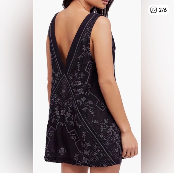 Free People Sweetest Shiftly Embroidered Minidress - Picture 2 of 6